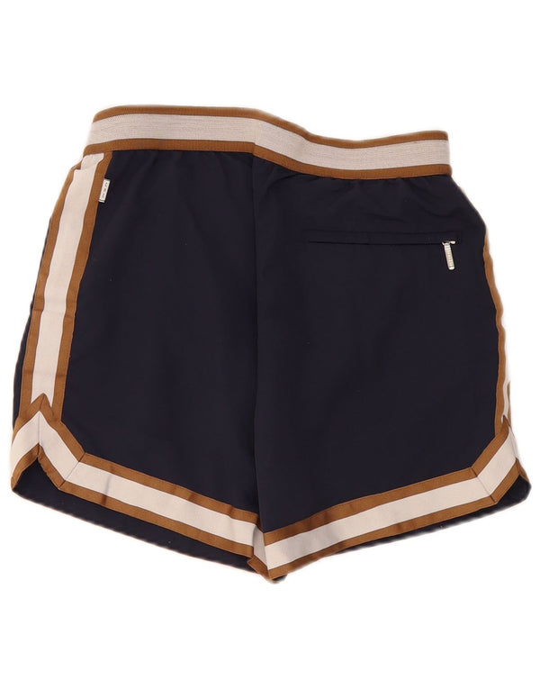 Reiss Womens Che Chino Shorts Small W27 Navy Blue Colourblock Polyamide