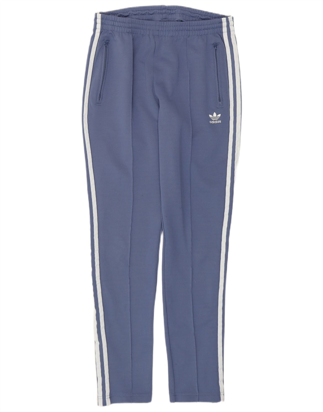 ADIDAS Womens Tracksuit Trousers UK 12 Medium Blue Polyester