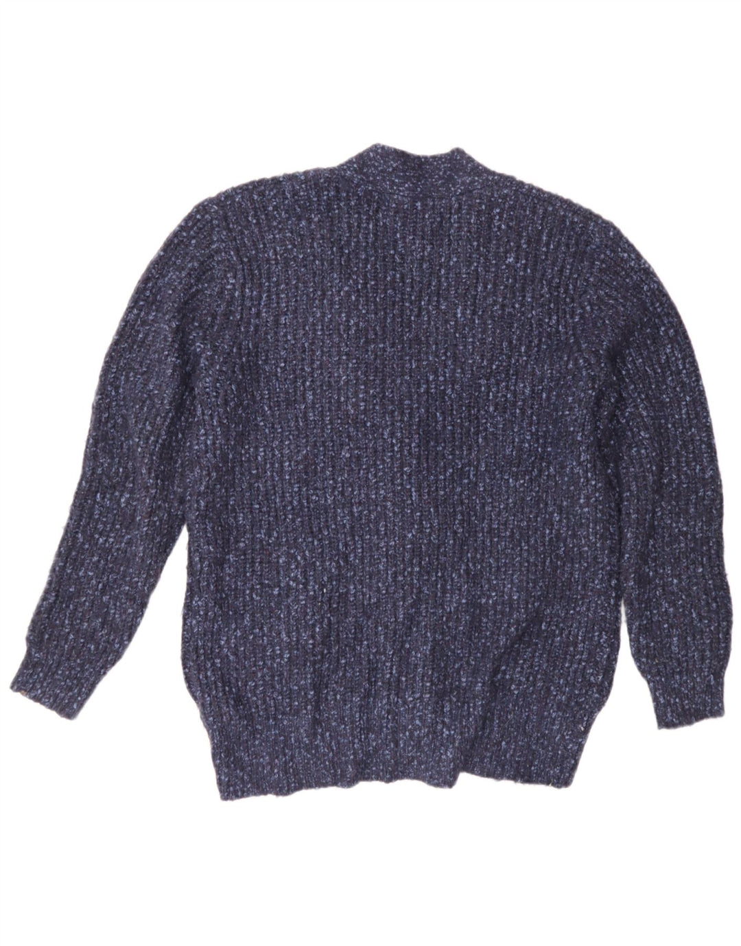 Marks & Spencer Womens Oversized Cardigan Sweater UK 14 Medium Blue Flecked