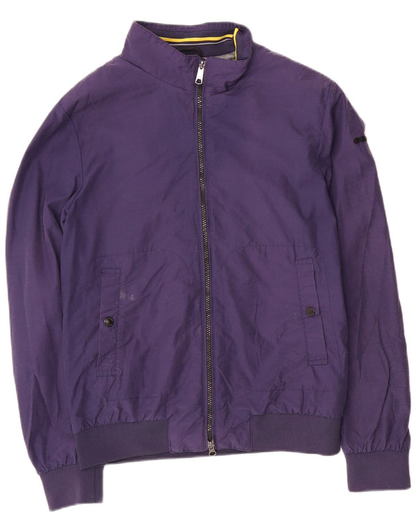 Geox Mens Respira Bomber Jacket UK 36 Small Navy Blue Polyamide