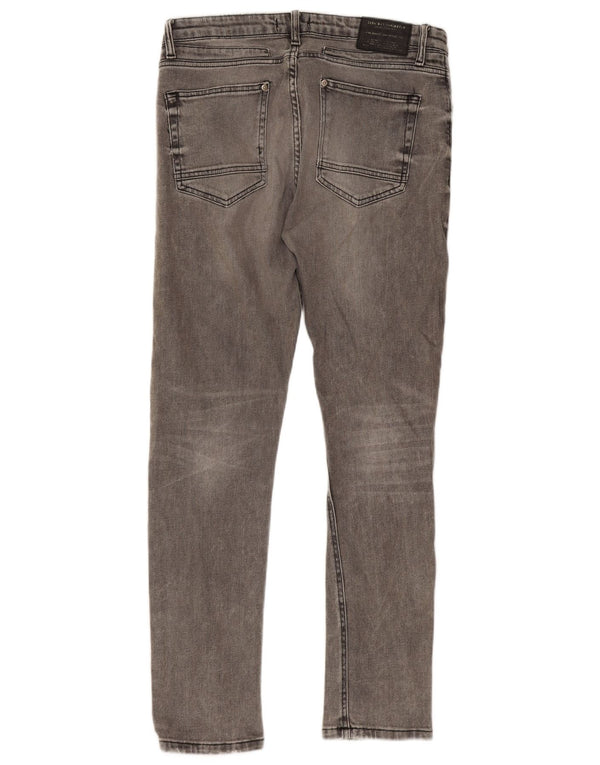 Zara Mens Distressed Slim Jeans EU 42 Large W32 L31 Grey