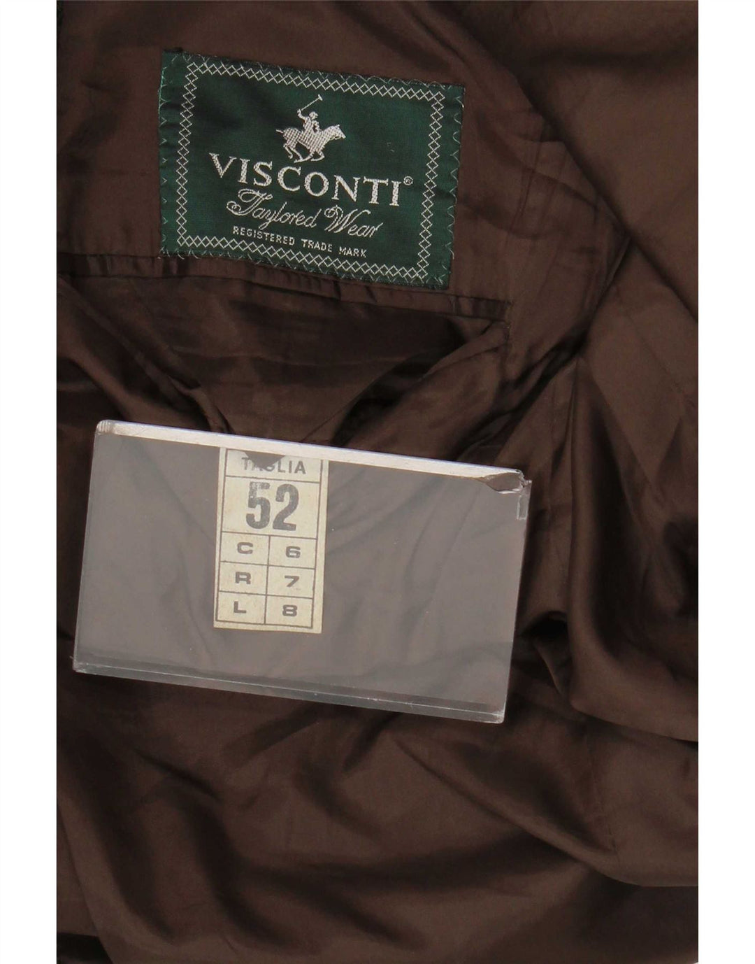Visconti Mens 3 Button Blazer Jacket IT 52 XL Brown Houndstooth Lambswool