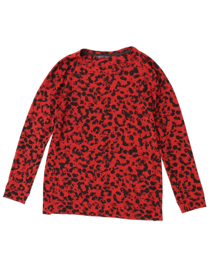 Marks & Spencer Womens Boat Neck Jumper Sweater UK 12 Medium Red