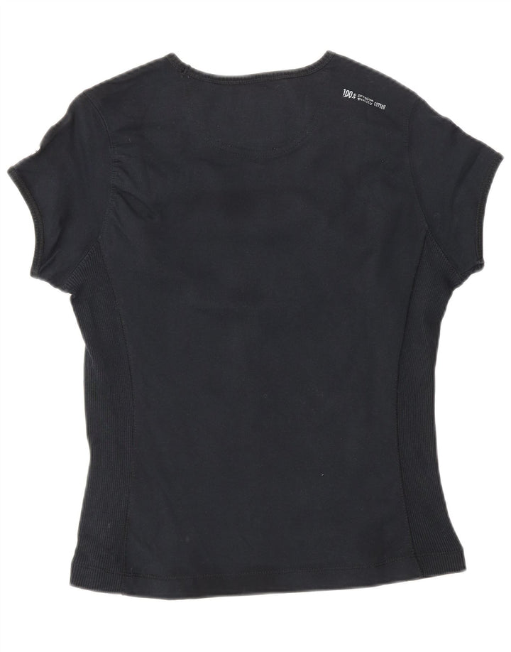 CHAMPION Womens Heritage Classics T-Shirt Top UK 12 Medium Black Cotton