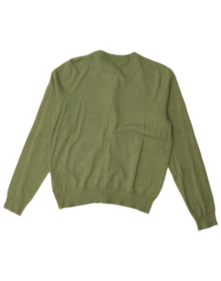 Marks & Spencer Womens Cardigan Sweater UK 12 Medium Green Viscose
