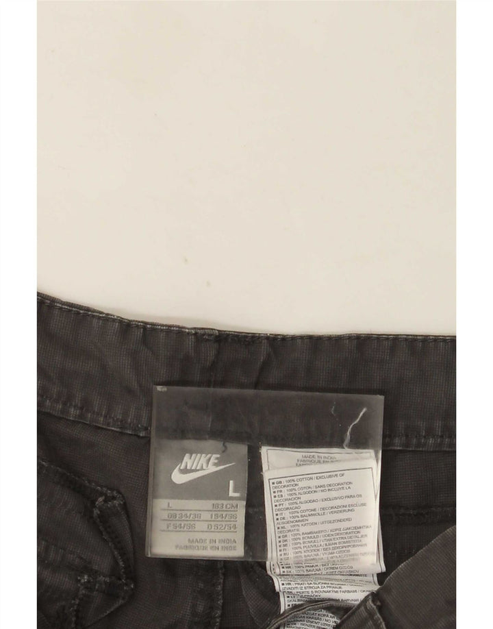 Nike Mens Cargo Shorts Large W36 Grey Cotton