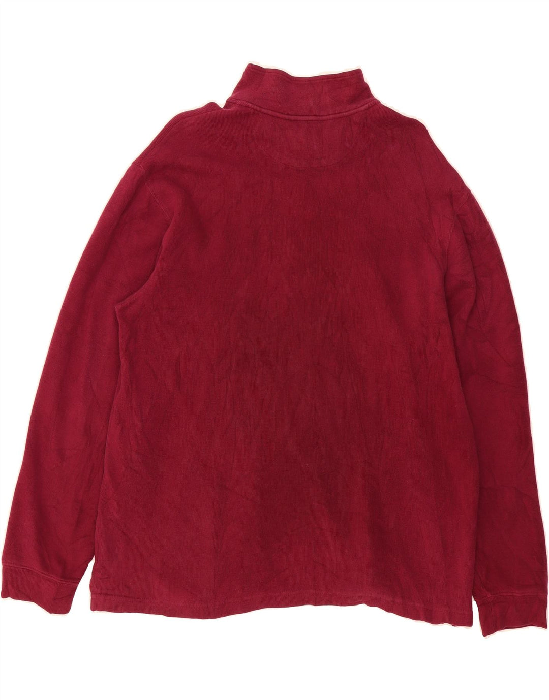 CHAPS Mens Zip Neck Top Long Sleeve Large Burgundy Cotton Vintage Chaps and Second-Hand Chaps from Messina Hembry 