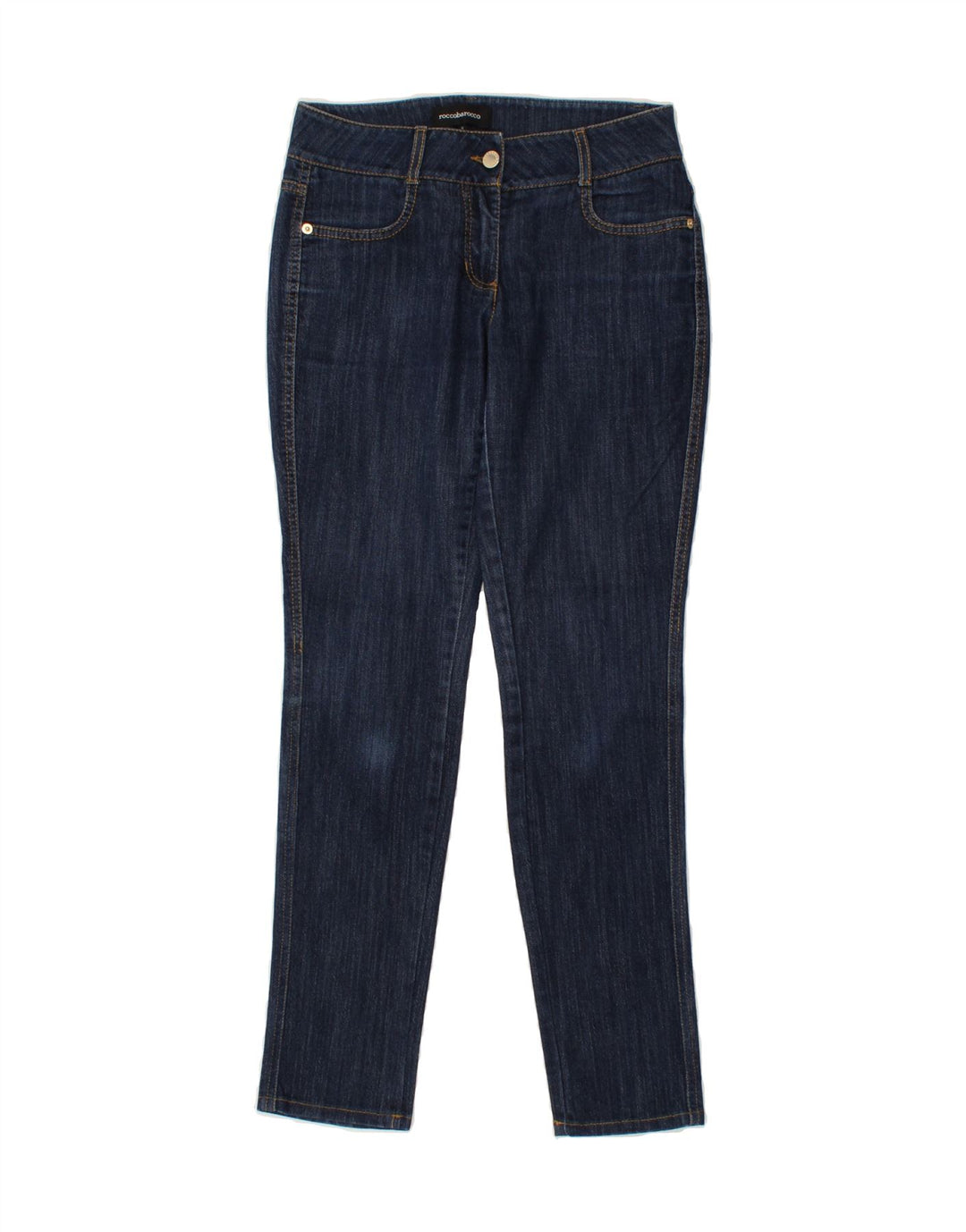 ROCCOBAROCCO Womens Slim Jeans W28 L28  Navy Blue Cotton Vintage Roccobarocco and Second-Hand Roccobarocco from Messina Hembry 