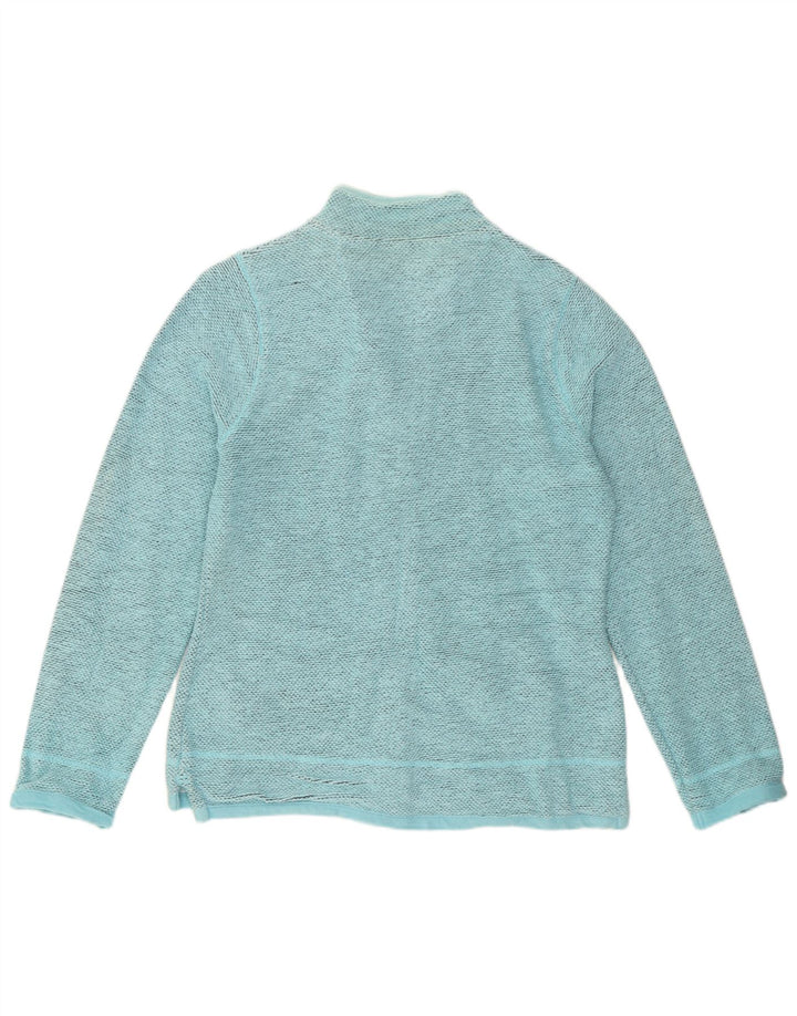 Weird Fish Womens Tracksuit Top Jacket UK 14 Large Blue Cotton
