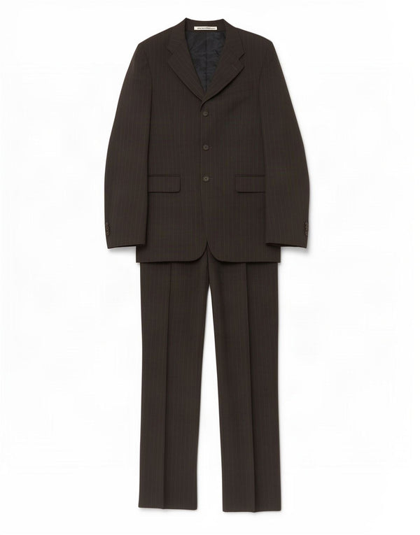 Gianfranco Ferre Mens 2 Piece Suit IT 48 Medium W32 L29 Black Pinstripe