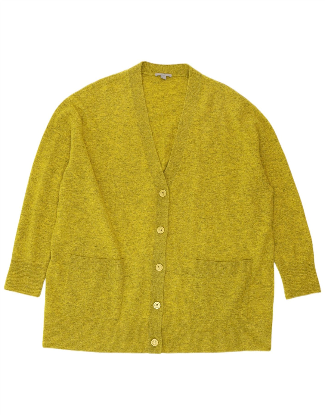 COS Womens Longline Oversized Cardigan Sweater UK 14 Medium Green Flecked