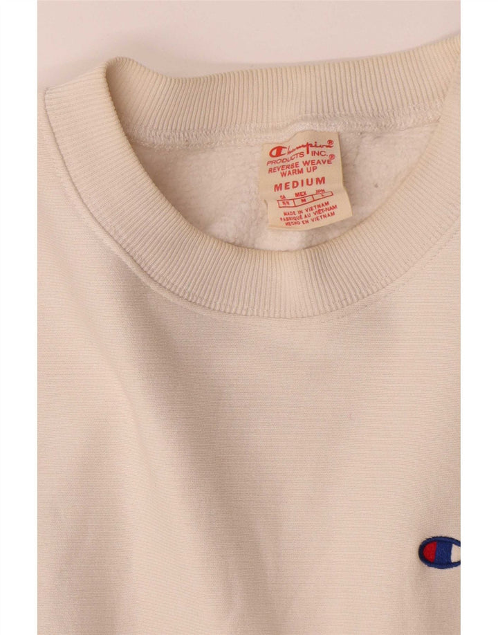 Champion Mens Sweatshirt Jumper Medium White