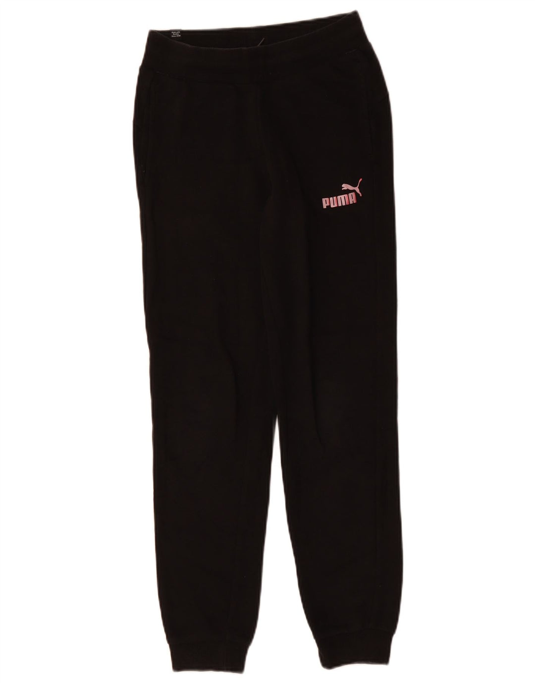 PUMA Girls Tracksuit Trousers Joggers 11-12 Years  Black Cotton