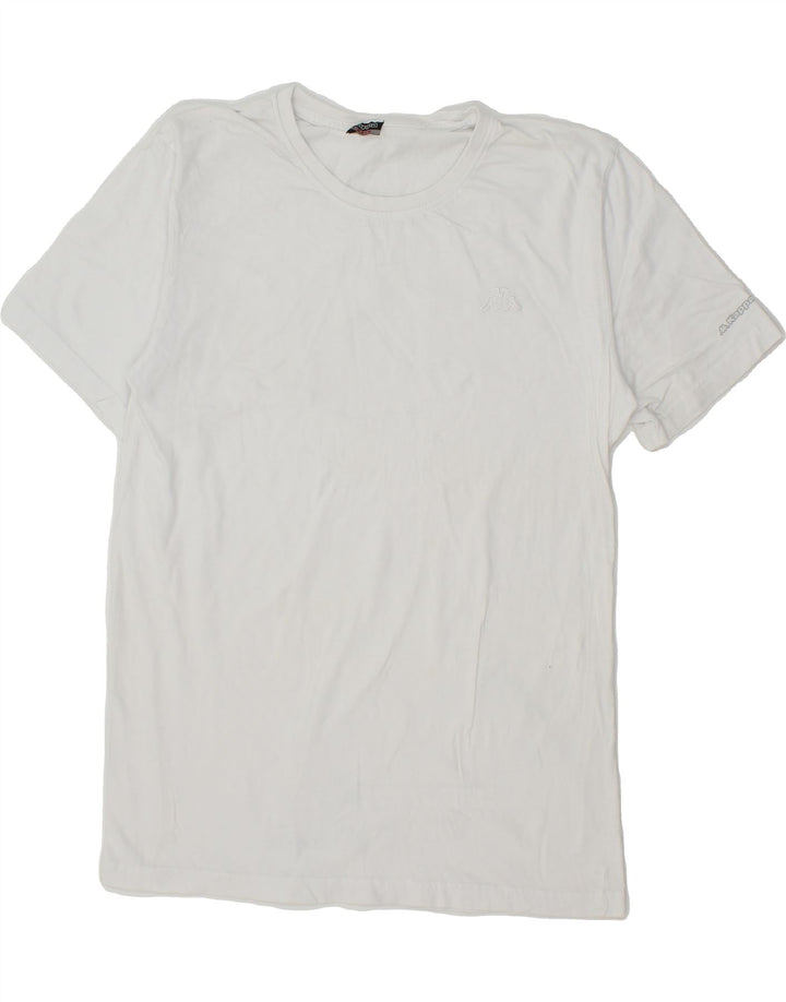 KAPPA Mens T-Shirt Top Large White Vintage Kappa and Second-Hand Kappa from Messina Hembry 