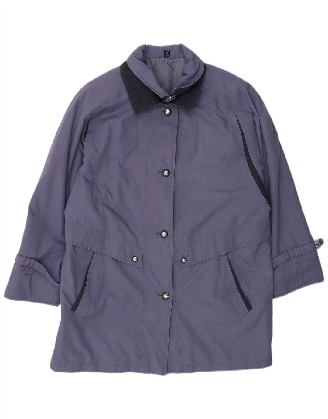 Vintage Womens Oversized Overcoat UK 14 Large Blue