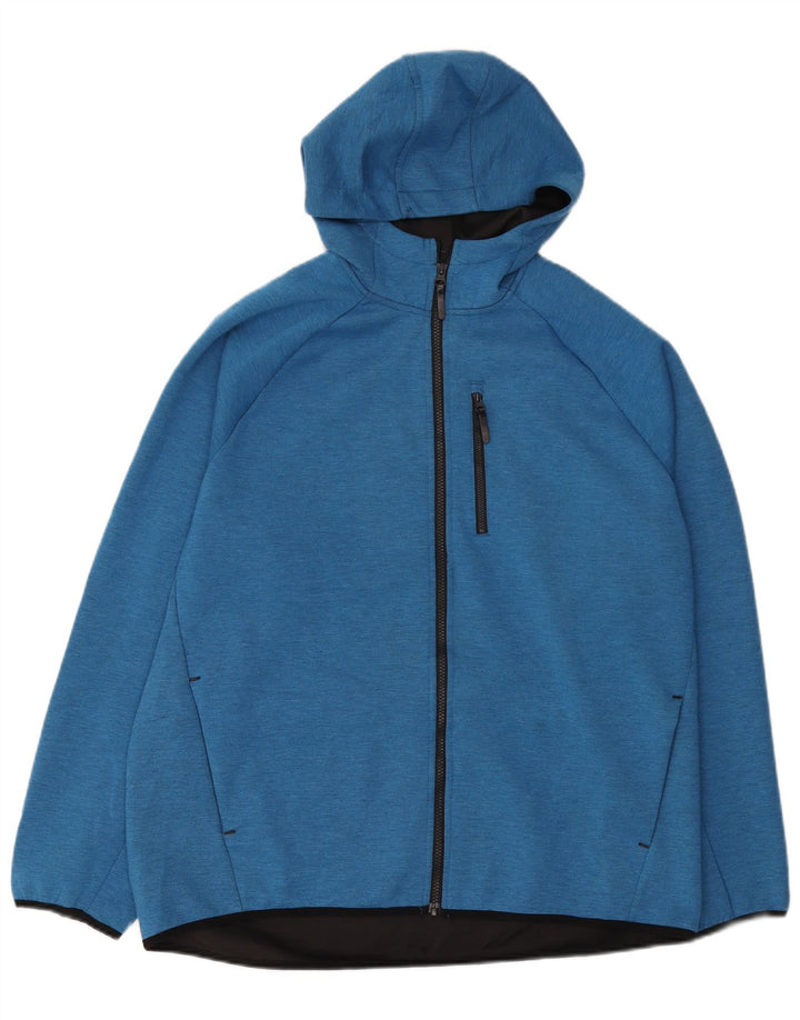 Russell Athletic Mens Zip Hoodie Sweater UK 42/44 Large Blue Cotton