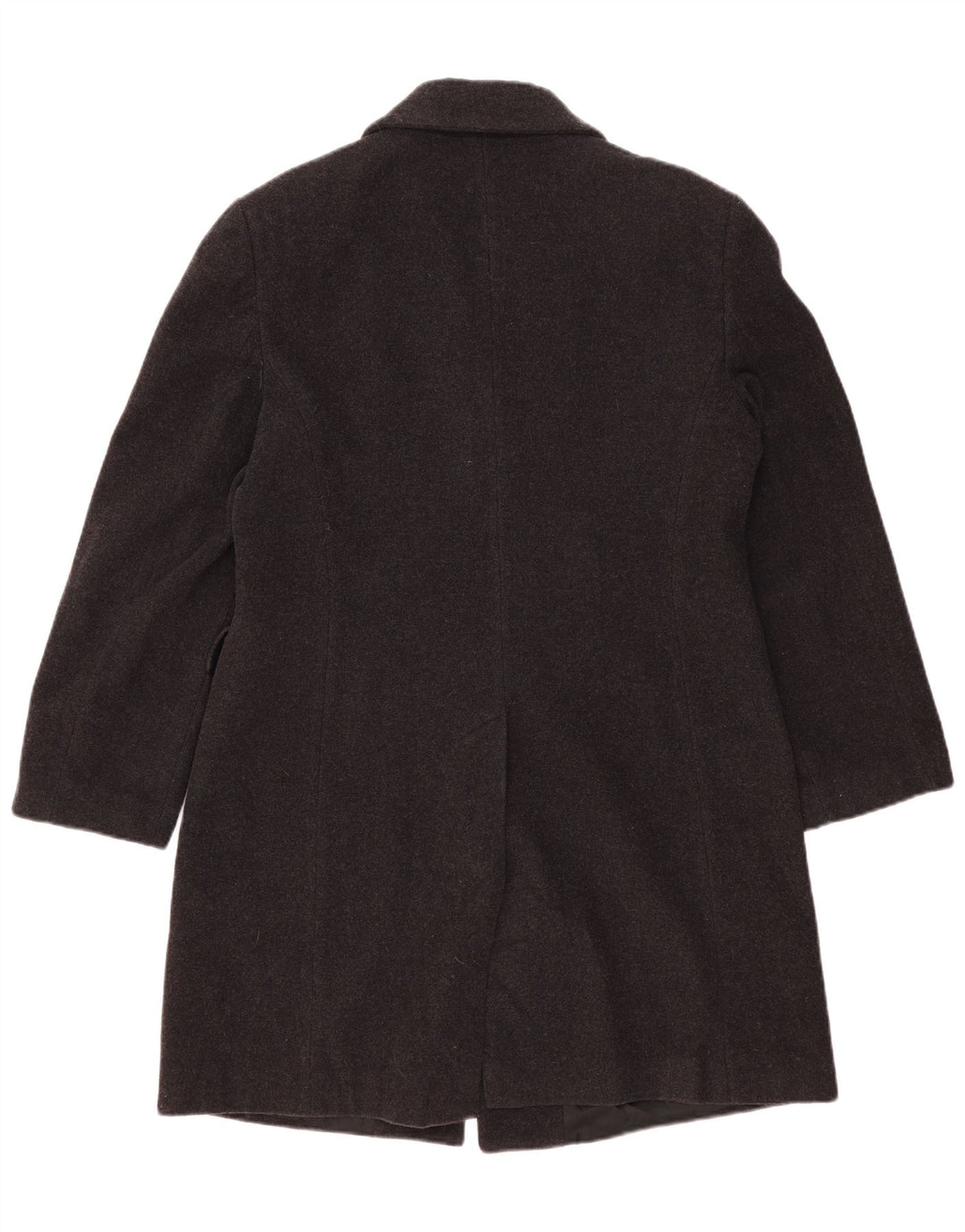 BENETTON Womens Overcoat IT 48 XL Black Wool