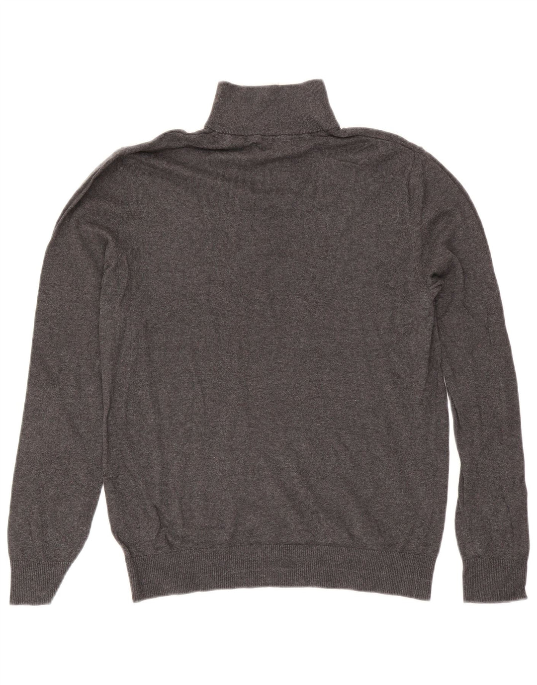 Jack & Jones Mens Zip Neck Jumper Sweater Medium Grey Cotton