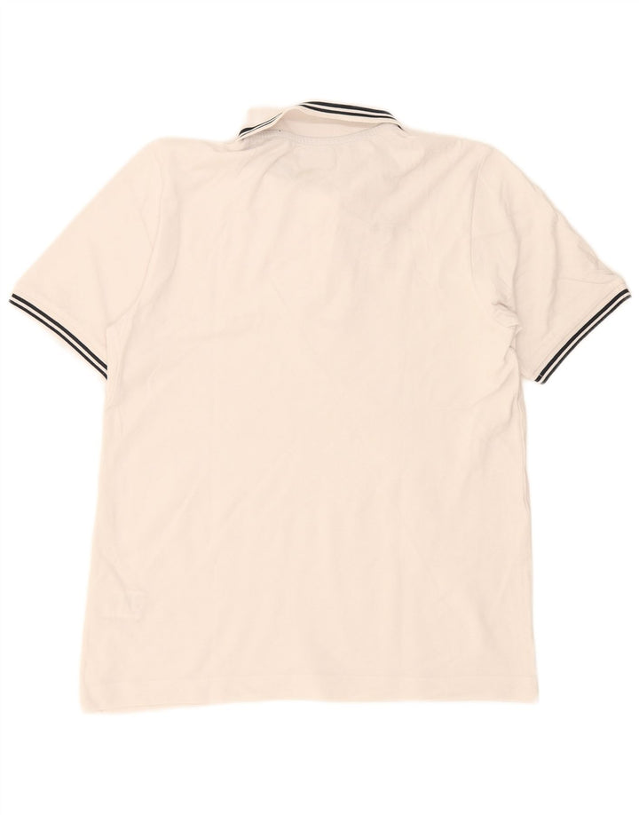 KAPPA Mens Polo Shirt Medium White Cotton