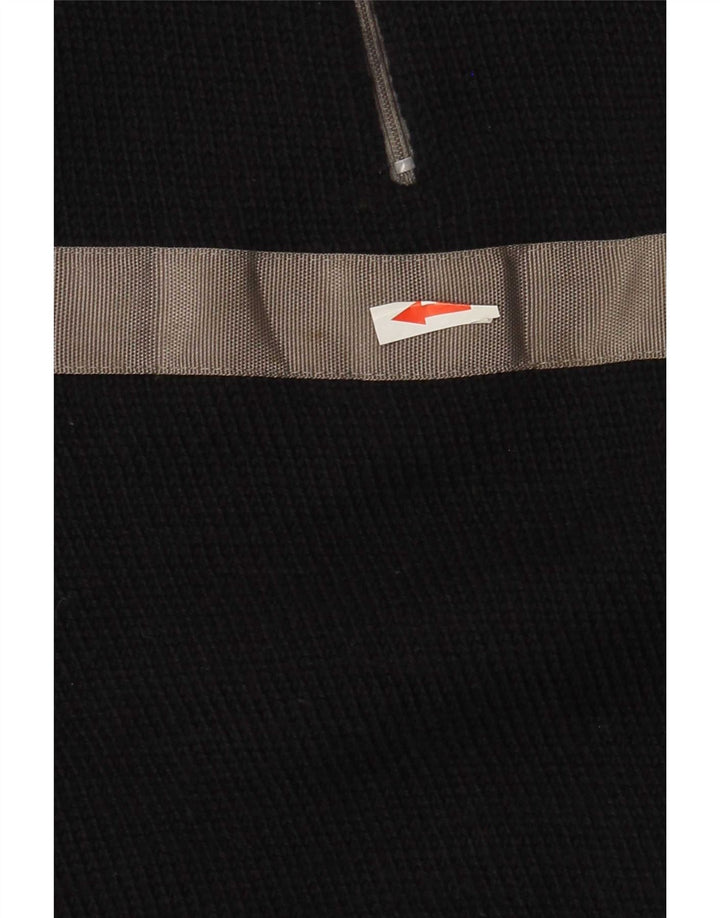 North Sails Mens Zip Neck Jumper Sweater Medium Navy Blue Colourblock Wool