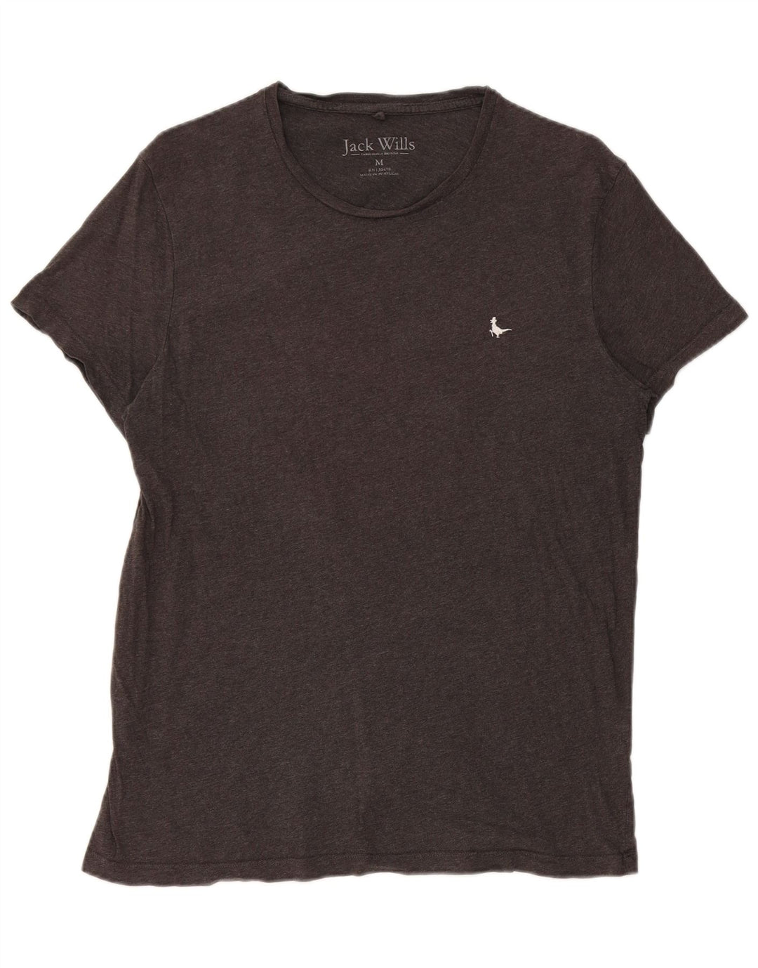 Jack Wills Womens T-Shirt Top Medium Grey Cotton