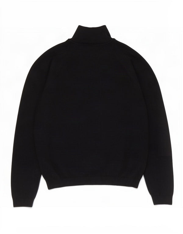 Zara Womens Turtle Neck Jumper Sweater UK 10 Small Black Viscose