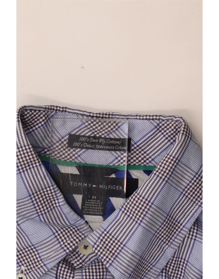 TOMMY HILFIGER Mens Shirt Medium Blue Check Cotton