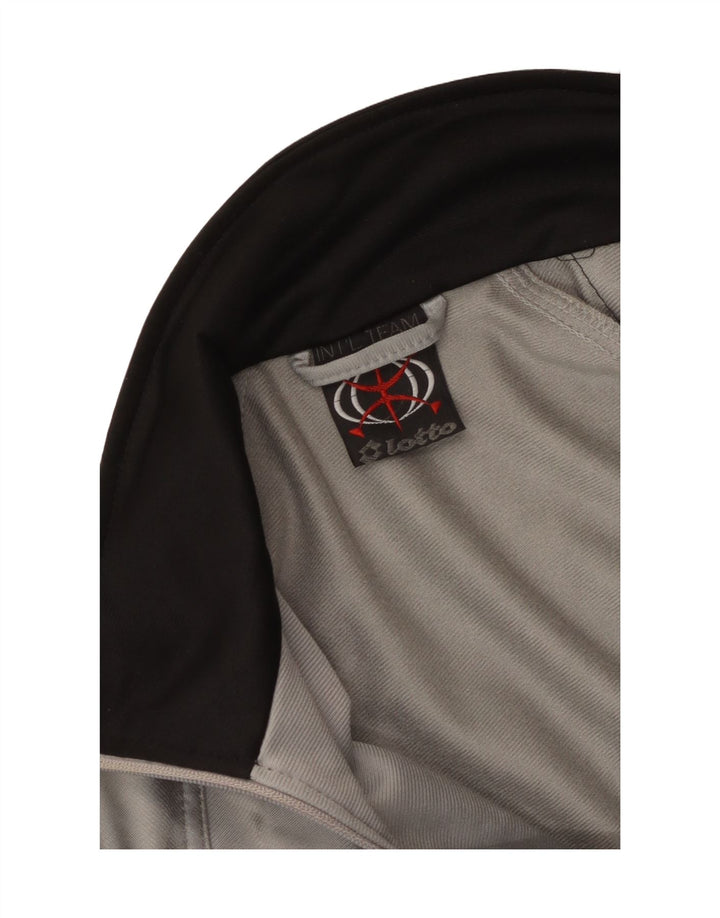 Lotto Mens Graphic Tracksuit Top Jacket Medium Grey Colourblock