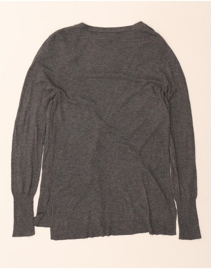 MOSSIMO Womens Cardigan Sweater UK 14 Medium Grey Nylon Vintage Mossimo and Second-Hand Mossimo from Messina Hembry 
