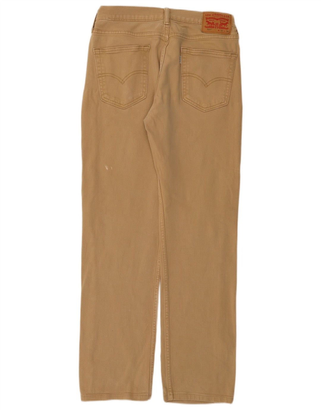 LEVI'S Mens 514 Straight Casual Trousers W32 L31 Beige Cotton