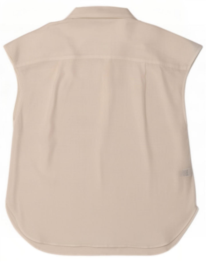 Marks & Spencer Womens Blouse Top UK 14 Large White Polyester