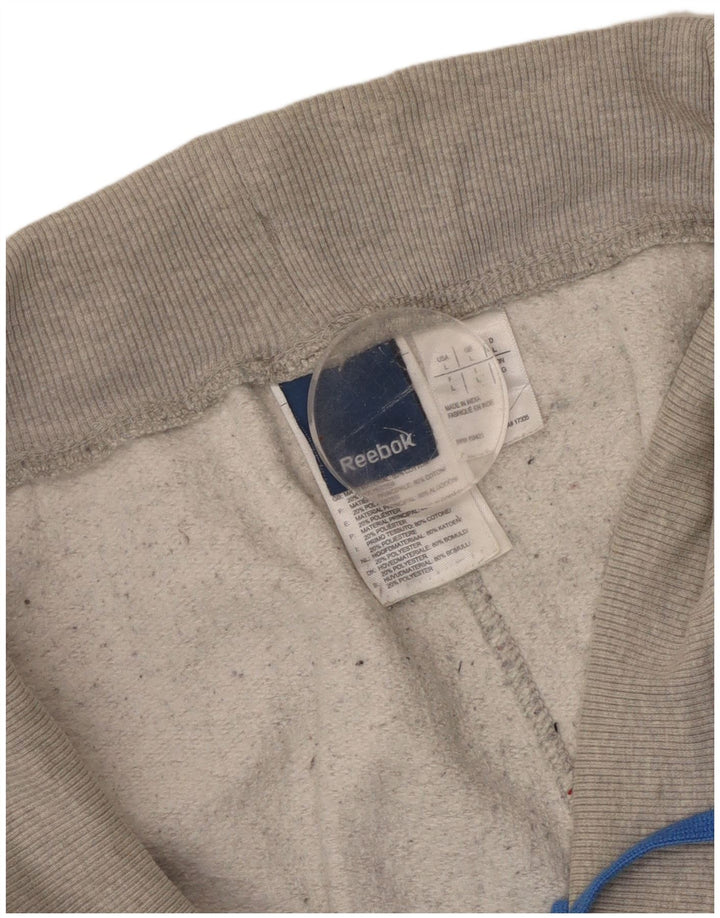 REEBOK Mens Tracksuit Trousers Joggers Large  Grey Cotton