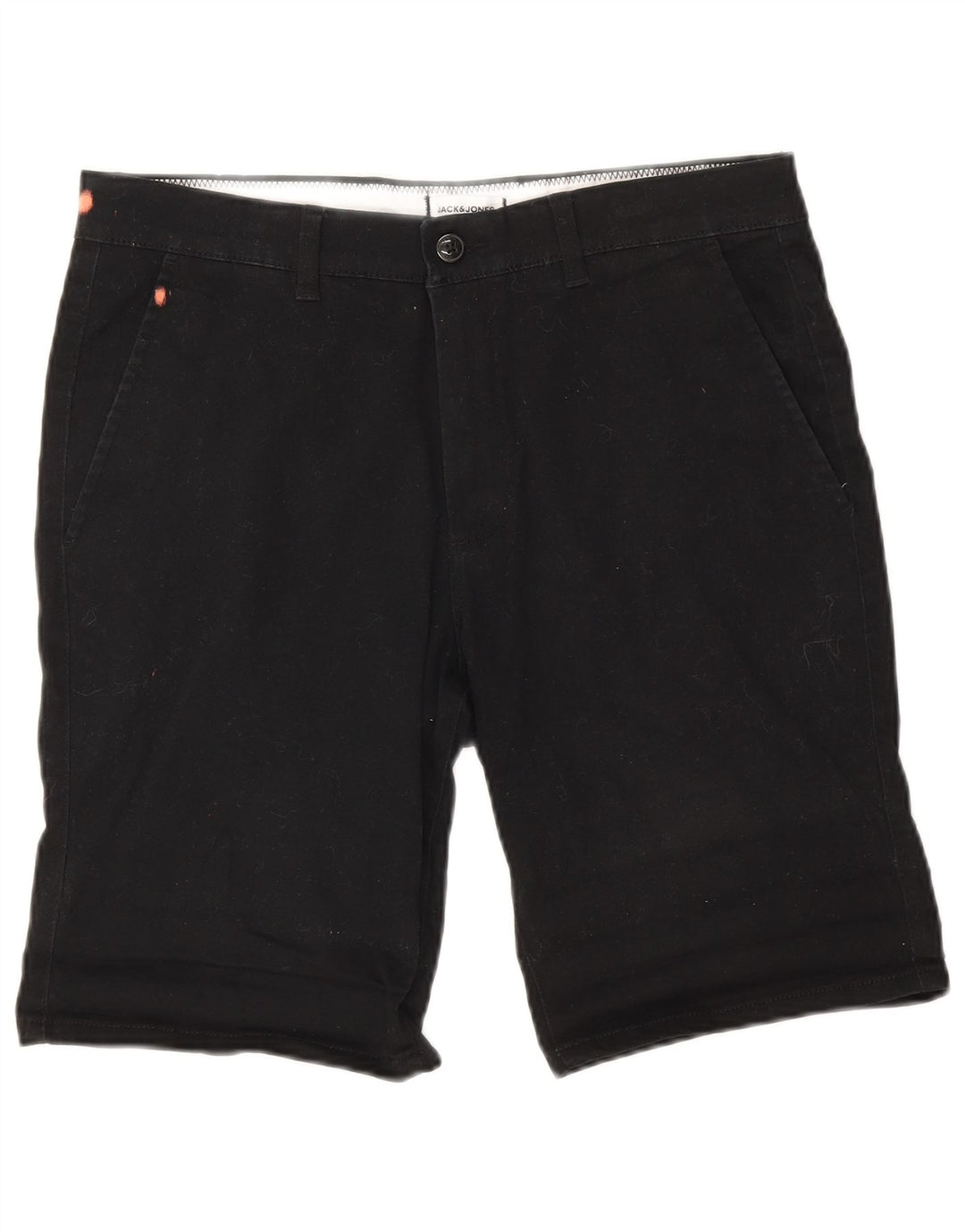 Jack & Jones Mens Chino Shorts Medium W34 Black Cotton