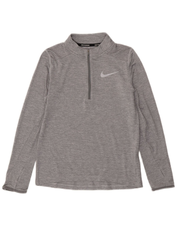 Nike Boys Dri Fit Pullover Tracksuit Top 10-11 Years Medium Grey Flecked