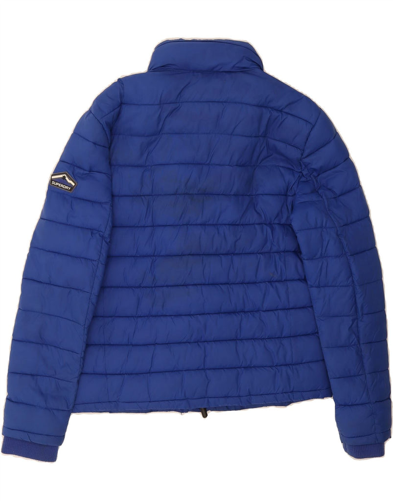 SUPERDRY Mens Padded Jacket UK 38 Medium Blue Nylon Vintage Superdry and Second-Hand Superdry from Messina Hembry 