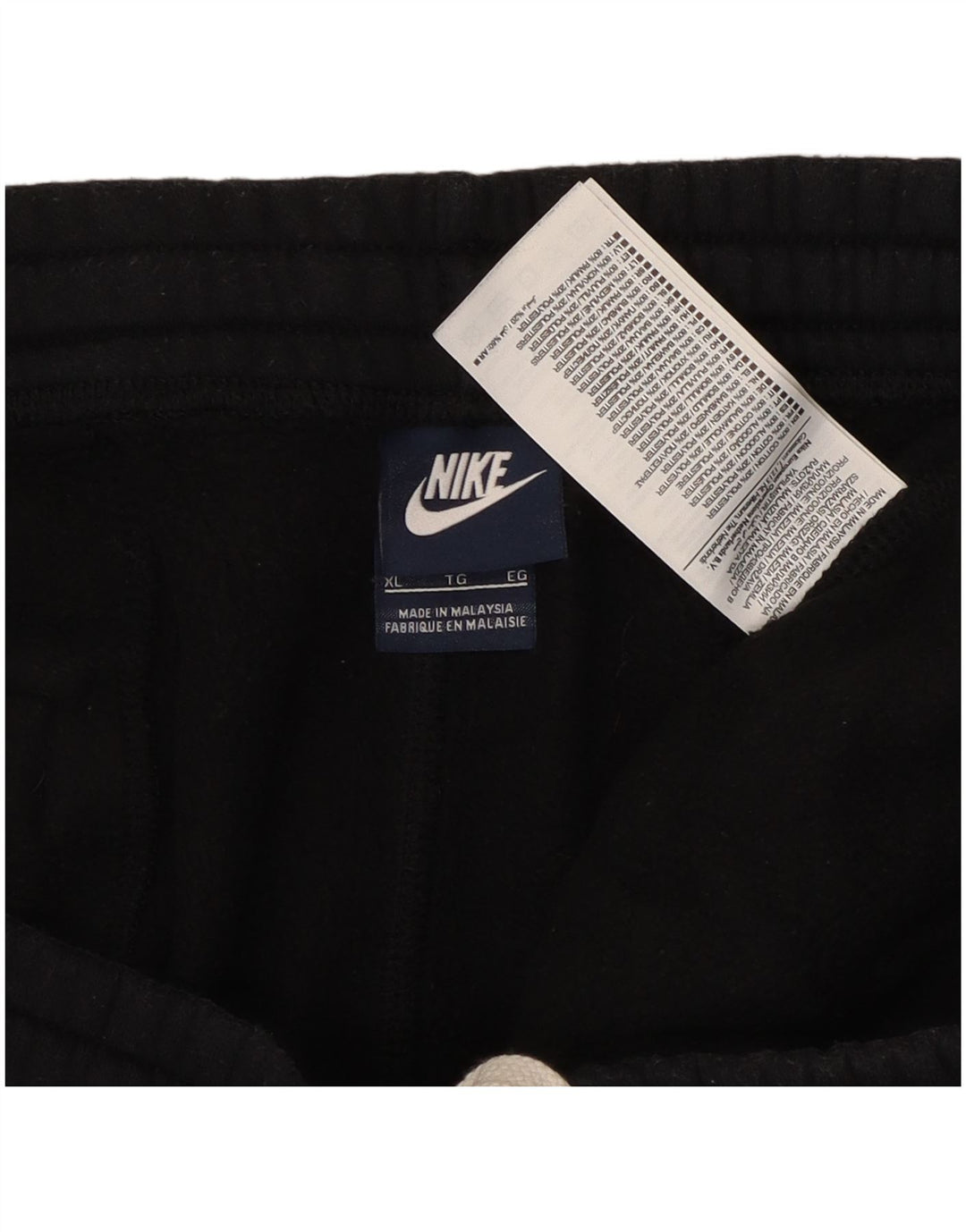 NIKE Mens Tracksuit Trousers Joggers XL  Black Cotton