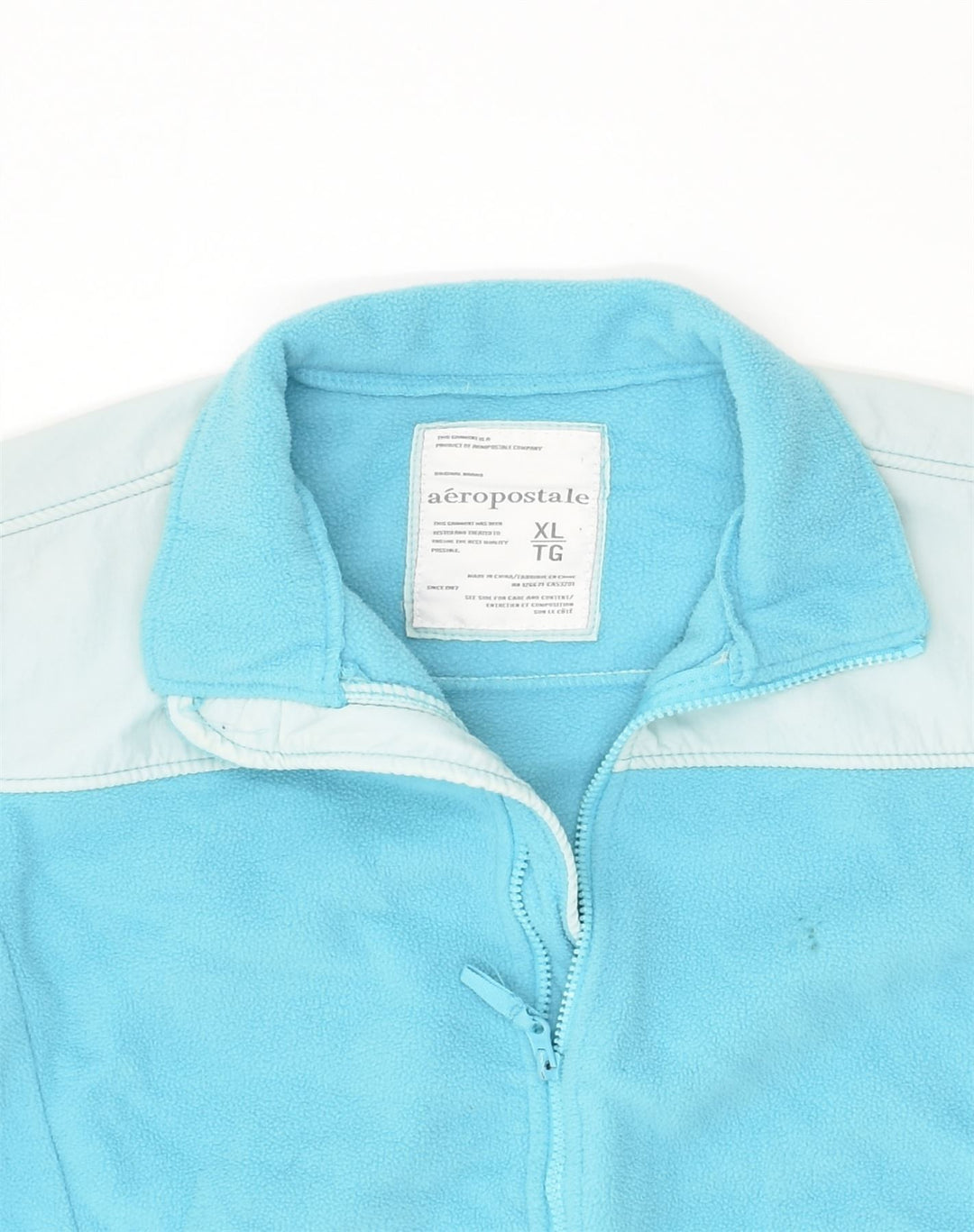 AEROPOSTALE Womens Fleece Jacket UK 18 XL Turquoise Polyester Vintage Aeropostale and Second-Hand Aeropostale from Messina Hembry 