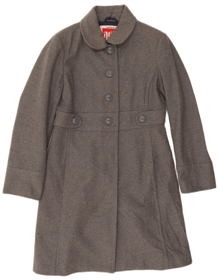Playlife Womens Overcoat IT 46 Large Grey Wool