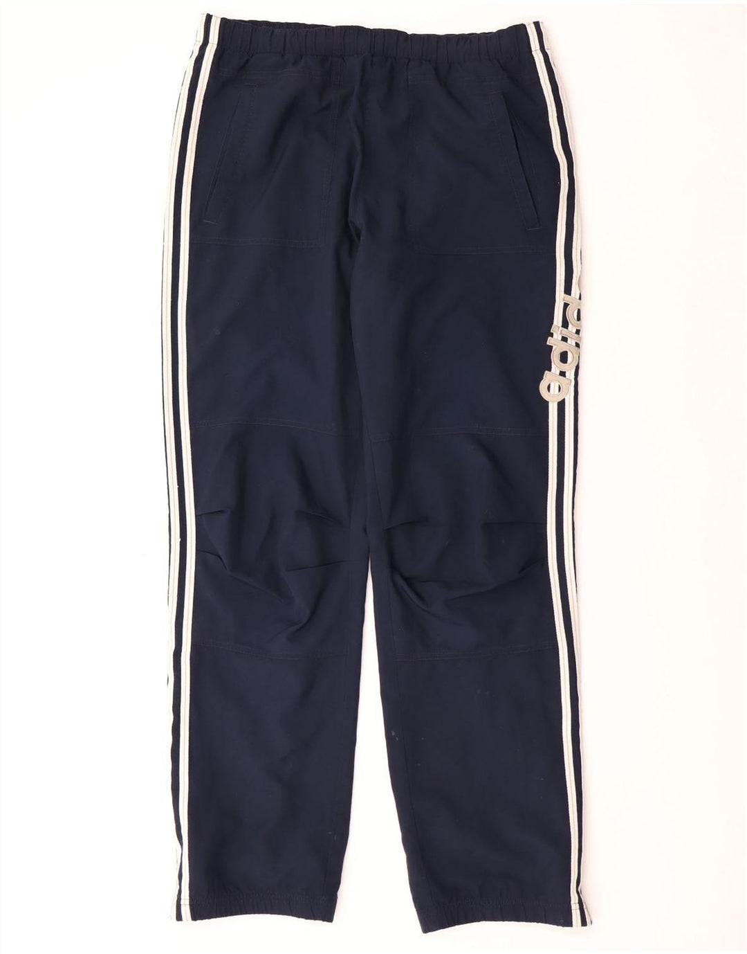 ADIDAS Mens Tracksuit Trousers Medium  Navy Blue Polyester