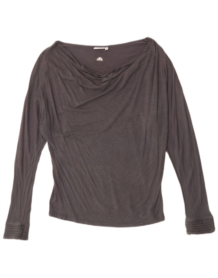 Ellesse Womens Top Long Sleeve UK 14 Medium Grey