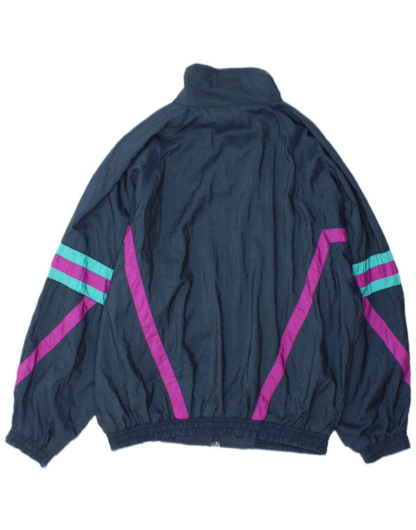 Killtec Mens Tracksuit Top Jacket UK 38 Medium Navy Blue Colourblock
