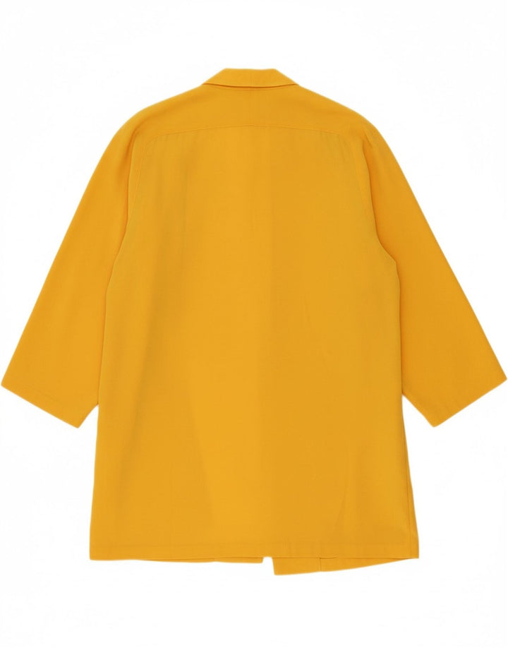 VINTAGE Womens Open Blazer Jacket IT 46 Large Yellow Polyester Vintage Vintage and Second-Hand Vintage from Messina Hembry 