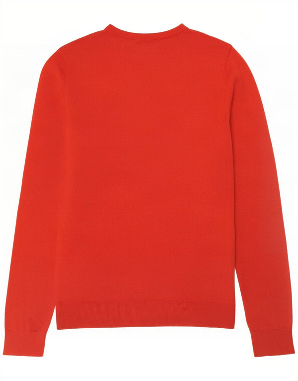 Hobbs Womens Boat Neck Jumper Sweater UK 14 Large Orange Wool