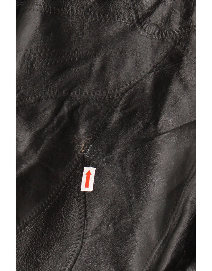 VINTAGE Mens Leather Jacket UK 40 Large Black Leather