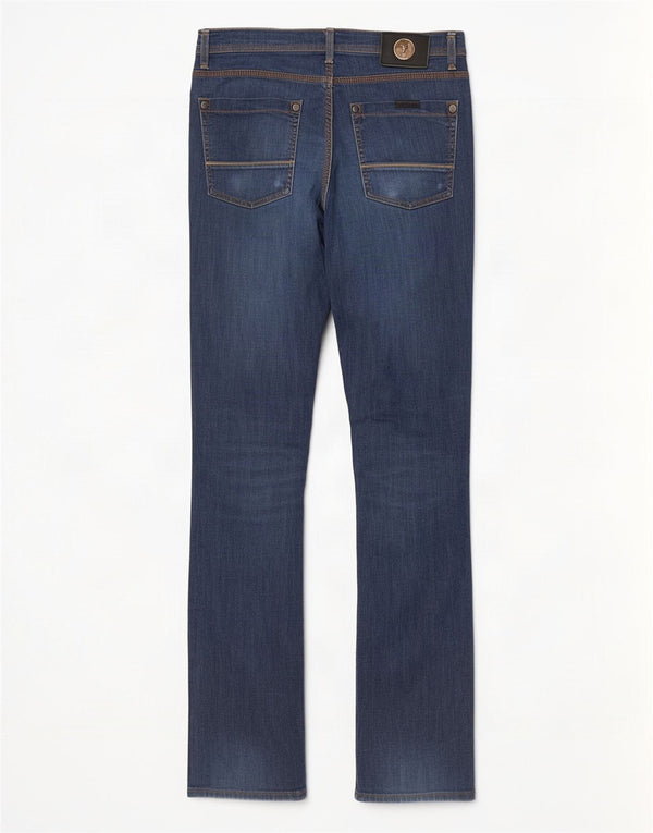 Trussardi Womens Straight Jeans W30 L32 Navy Blue Cotton
