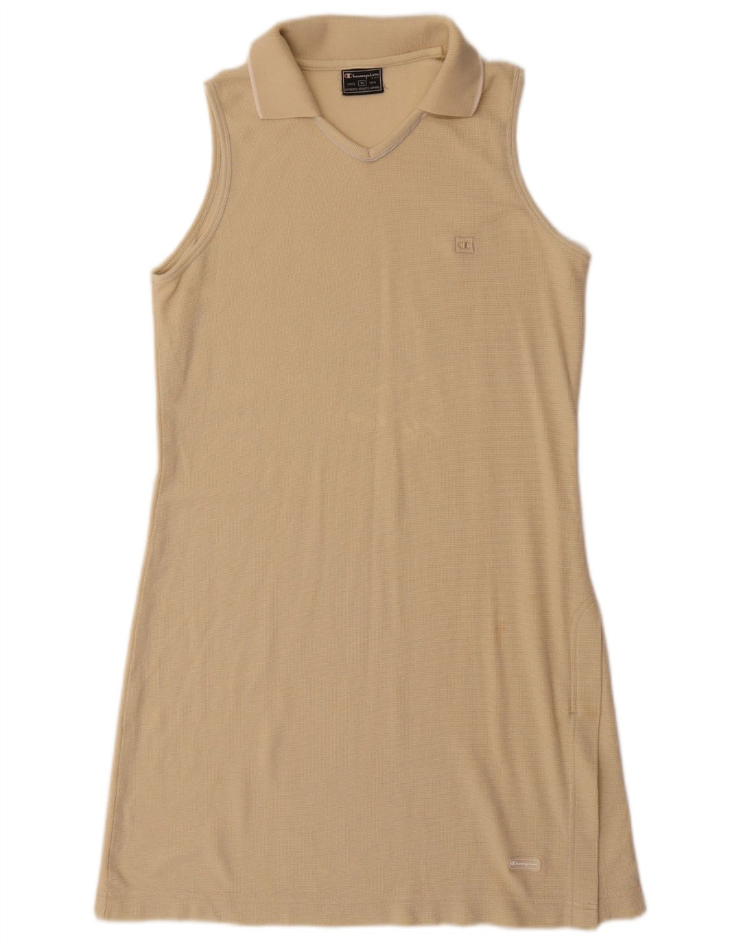 CHAMPION Girls Sleeveless Polo Dress 13-14 Years XL  Beige