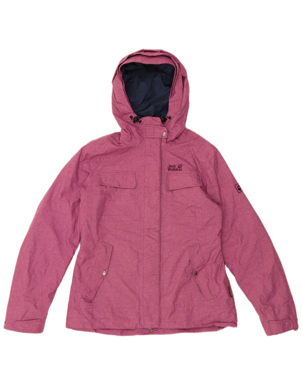 Jack Wolfskin Womens Hooded Windbreaker Jacket UK 12/14 Medium Pink