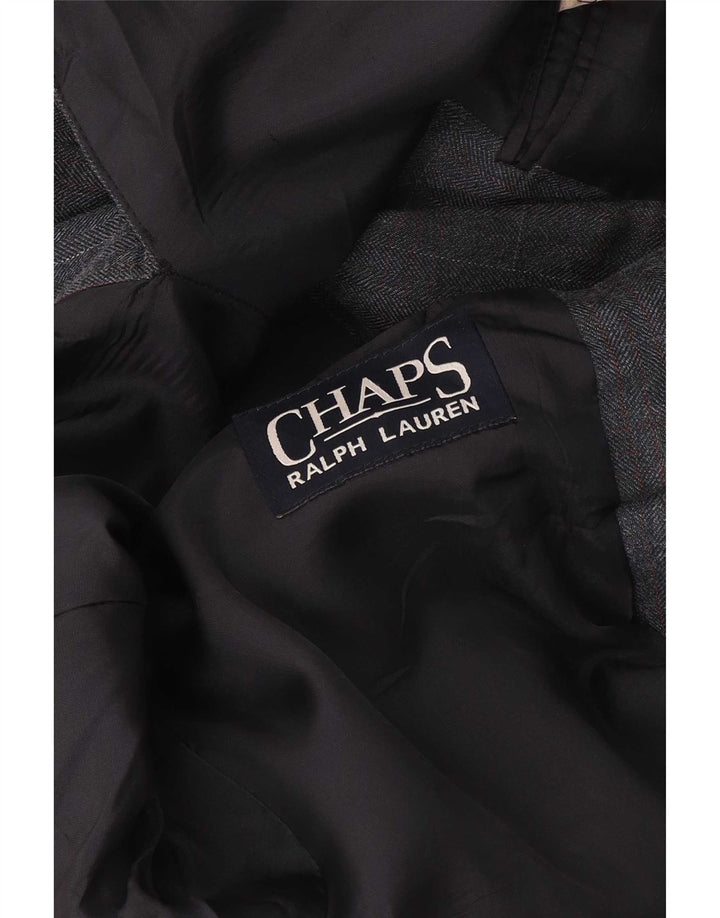 Chaps Mens 2 Button Blazer Jacket UK 42 XL Navy Blue Check