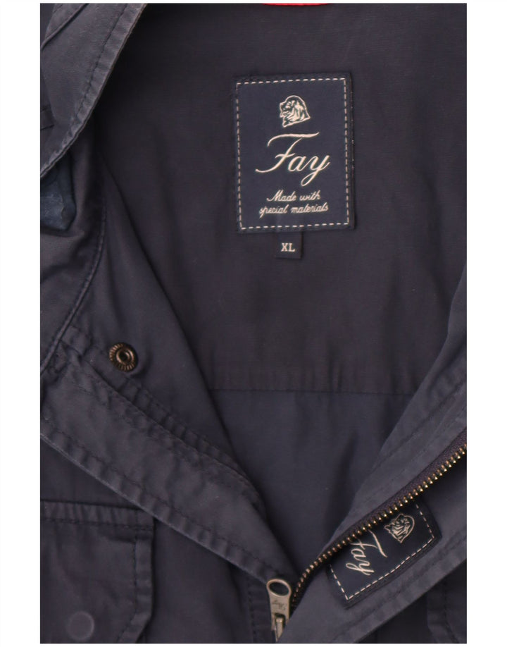 Fay Mens Utility Jacket UK 42 XL Navy Blue