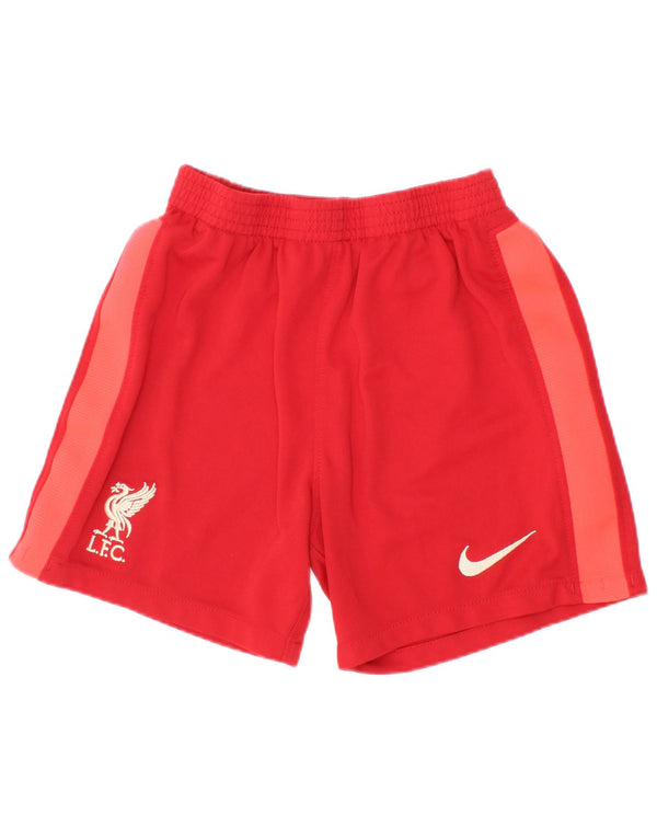 Nike Boys Liverpool Sport Shorts 5-6 Years Medium Red Colourblock Polyester